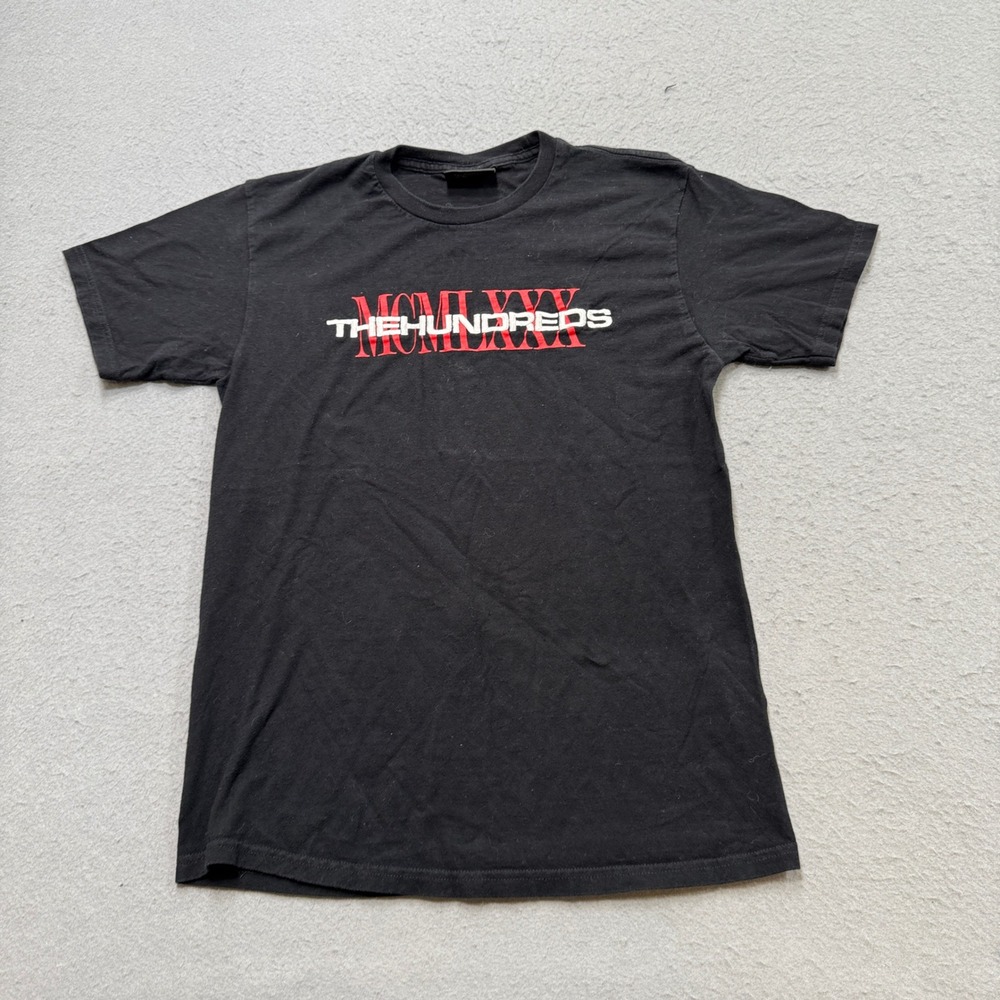 The Hundreds T-Shirt Men's Medium Black Cotton Roman Numeral Streetwear Skater